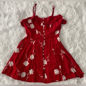 Forever 21 Red Floral Mini Dress